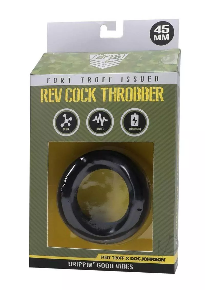 Fort Troff Rev Cock Throbber Rechargeable Cock Ring Black