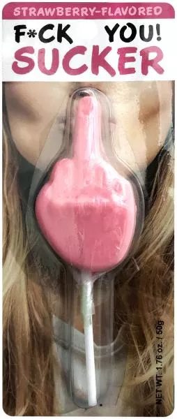 Fuck You Sucker Strawberry Adult Lollipop