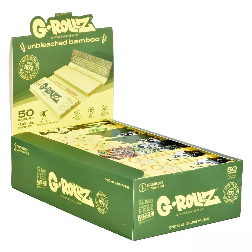 G-ROLLZ x Banksy's Graffiti Paper + Tips | 50pc | King Size | 24pk