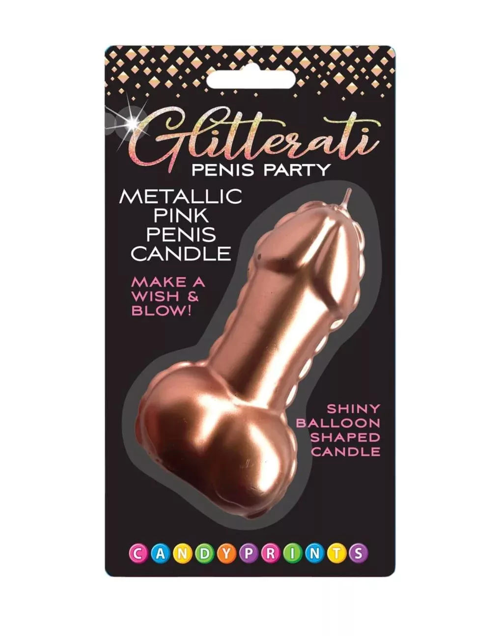 Glitterati Metallic Pink Balloon Cake Candle
