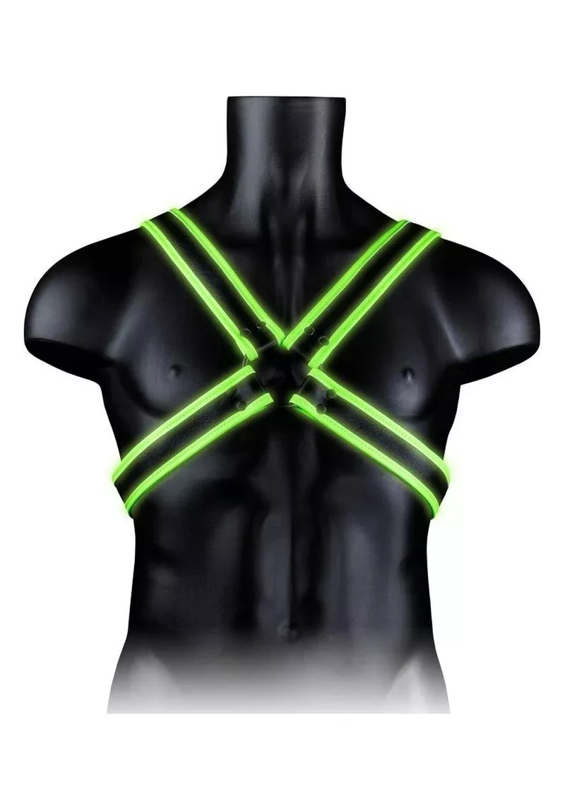 Glow Cross Leather Bondage Harness ♥ Ouch!