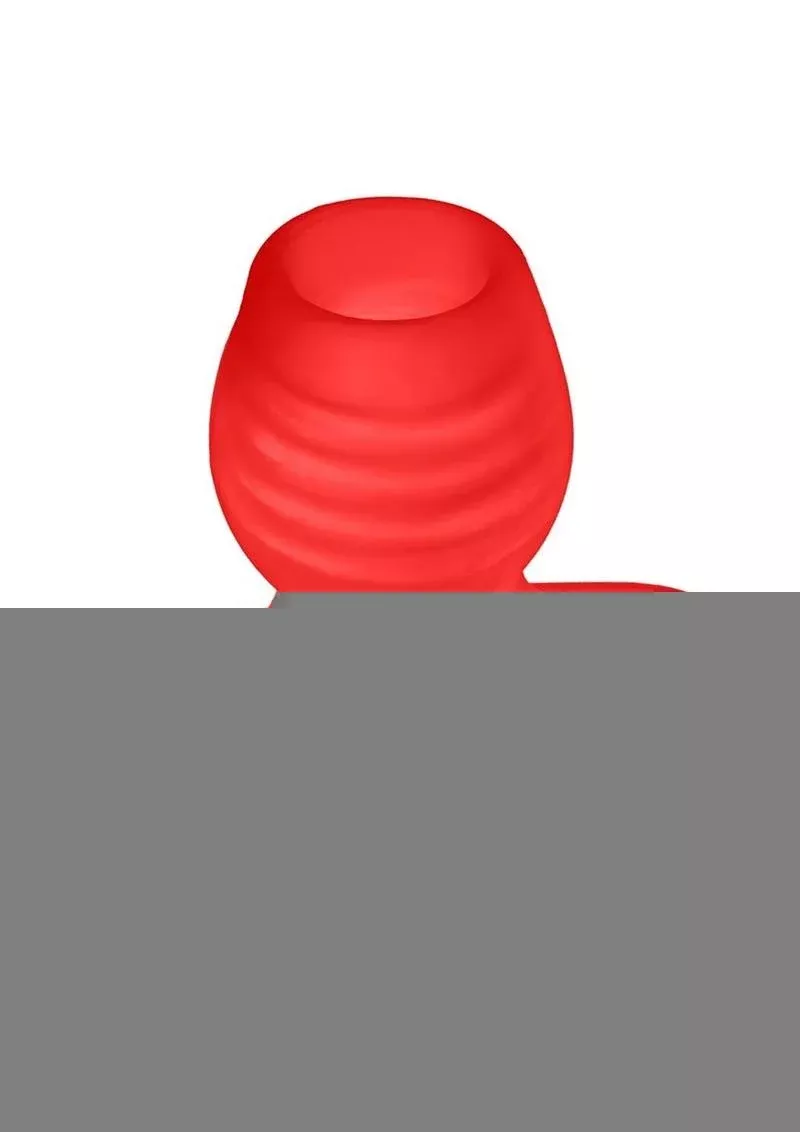 Glowhole 1 Hollow Buttplug with Led Insert - Small - Red Morph