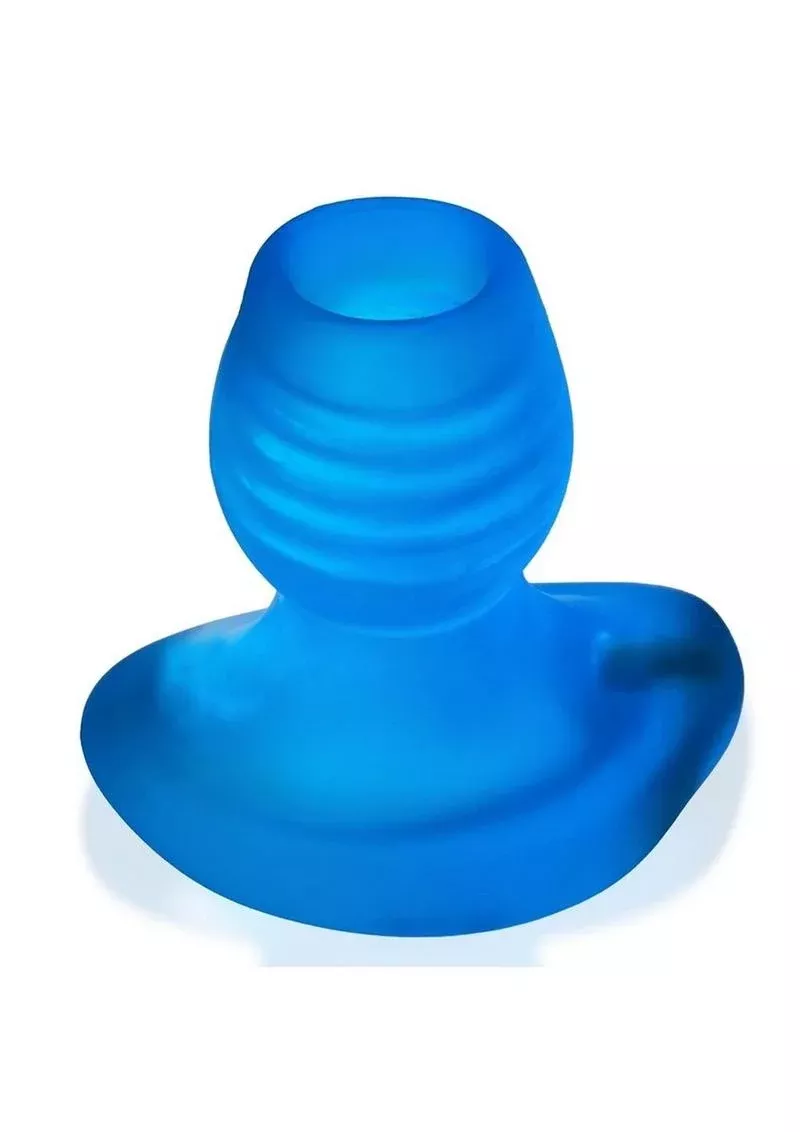 Glowhole 2 Hollow Buttplug with Led Insert - Large - Blue Morph