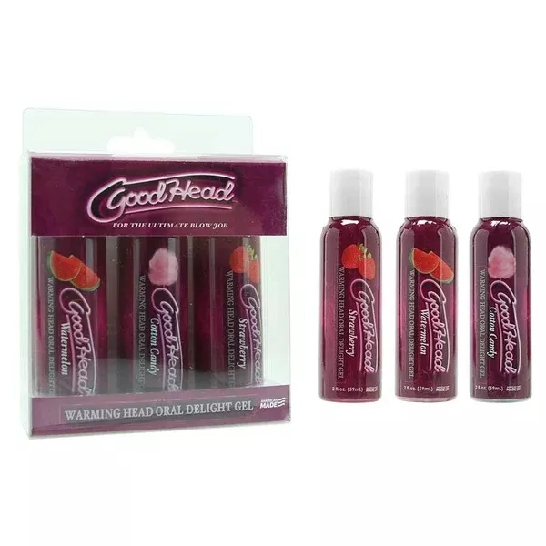 Good Head Warming Head Flavored Oral Sex Delight Gel by Doc Johnson | 3 Pack