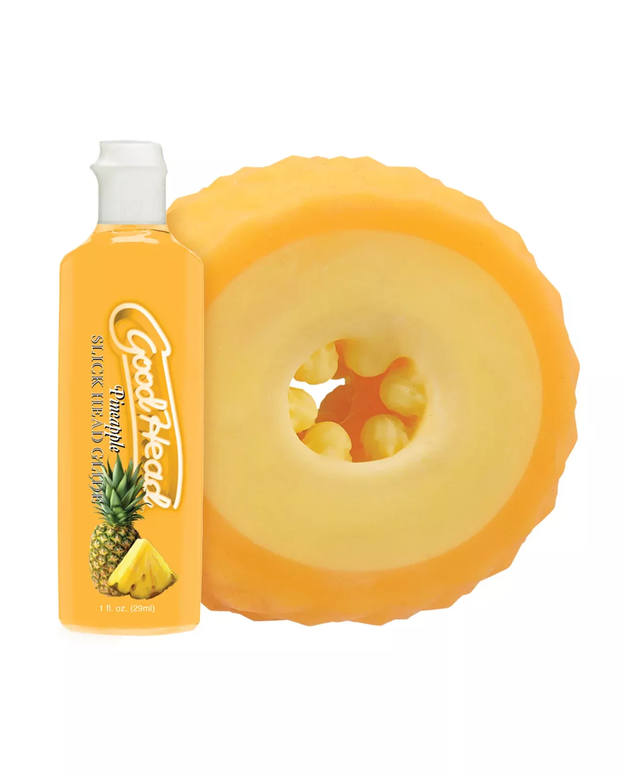 GoodHead Pineapple Blowjob Set Includes Stroker & Slick Head Glide