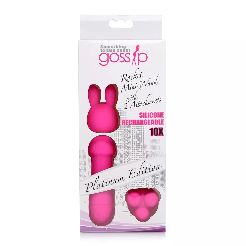 Gossip Mini Wand W/Two Attachments Magenta