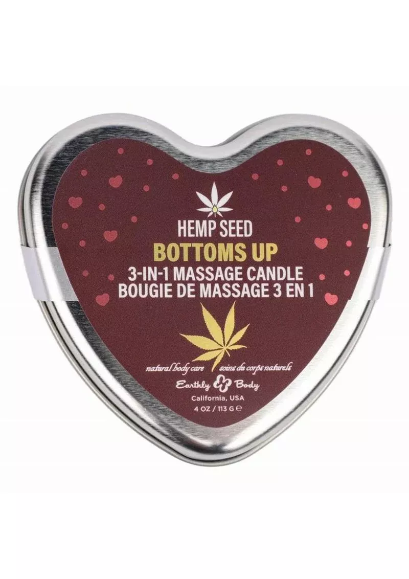 Hemp Seed 3-In-1 Valentines 2025 Massage Candle Bottom's Up