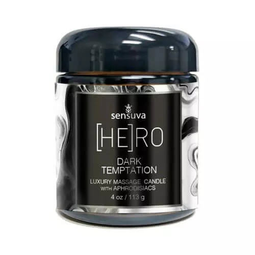 HERO Dark Temptation Luxury Massage Candle Oil 4 Oz Ocean Forest