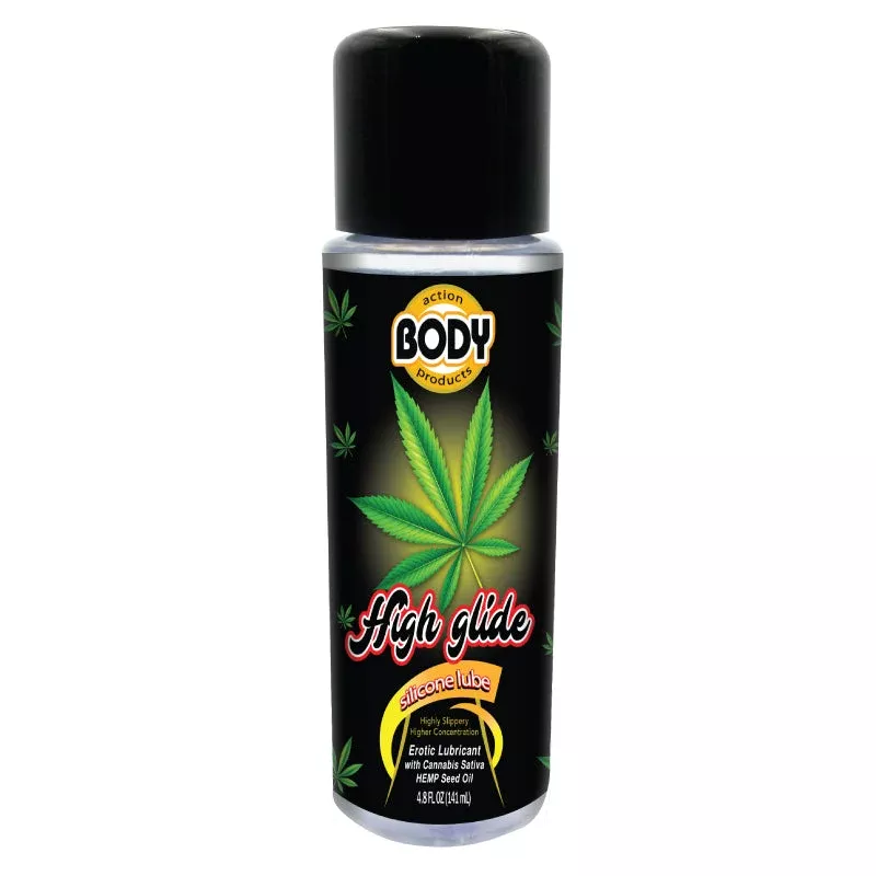 High Glide Hemp Oil Erotic full body massage gelSilicone Lubricant 4.8oz bottle