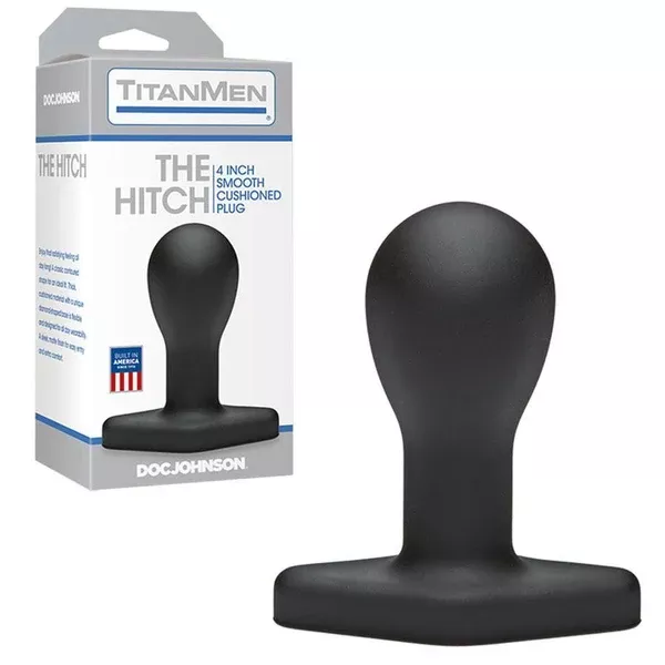 The Hitch Anal Bulb 4 Inch Black Round Anal Bulb by TitanMen
