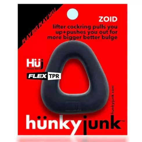 Hunkyjunk Zoid Trapezoid Lifter Cockring Tar Ice