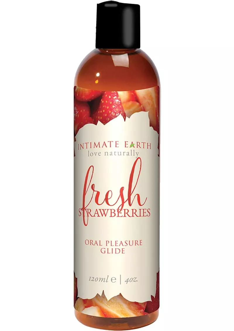 Intimate Earth Oral Pleasure Glide Fresh Strawberries 4oz - Shop Velvet Box Online