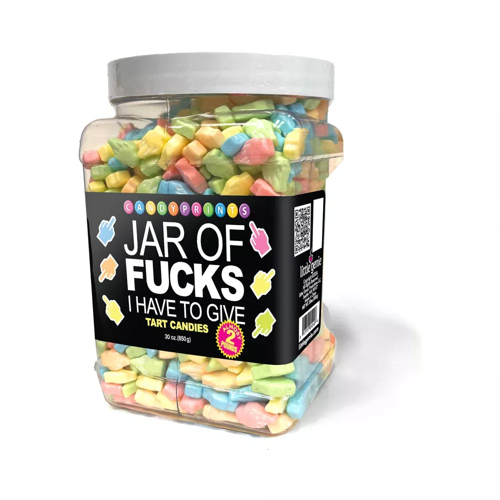 Jar of Fucks I Have To Give 2 lb Novelty Candy | Gag Gift | Red Garter