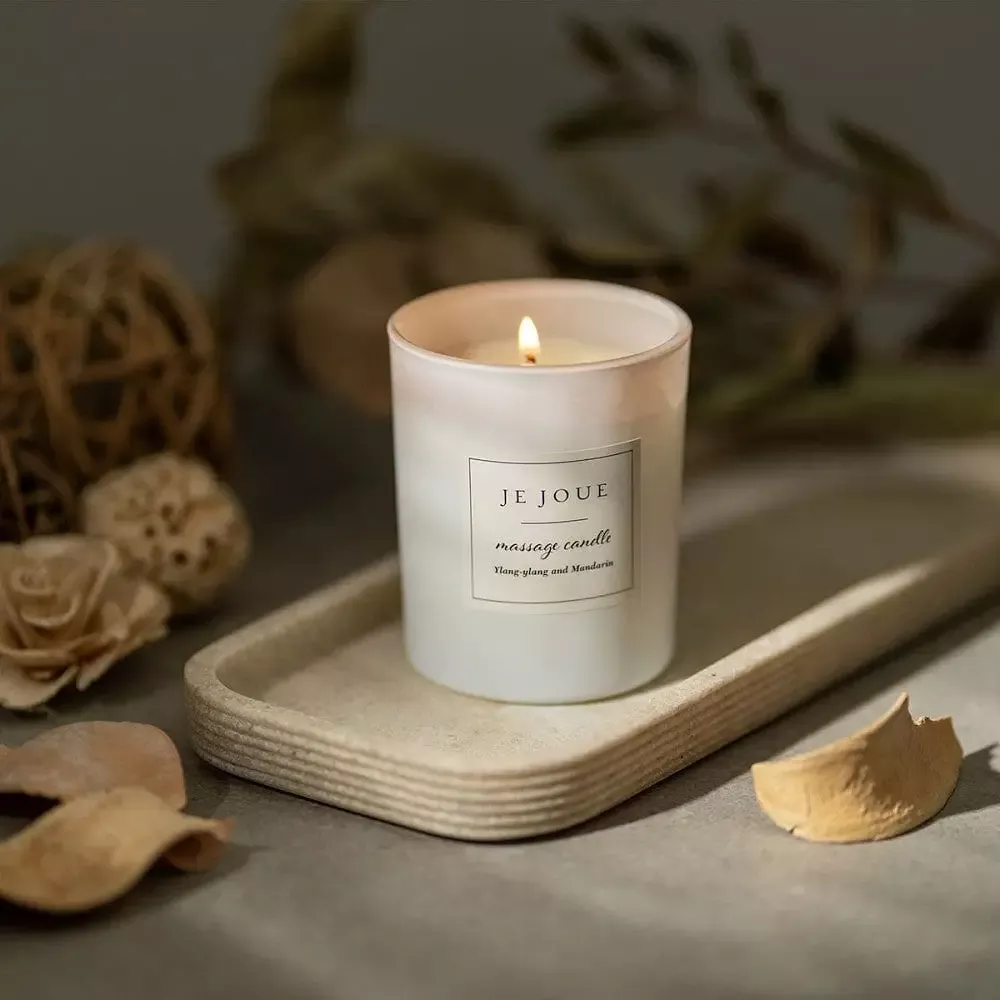 Je Joue Mandarin & Ylang Ylang Massage Candle - Aphrodisiac Body Oil