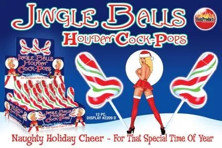 Jingle Balls Holiday Cock Pops 12 Pieces Display