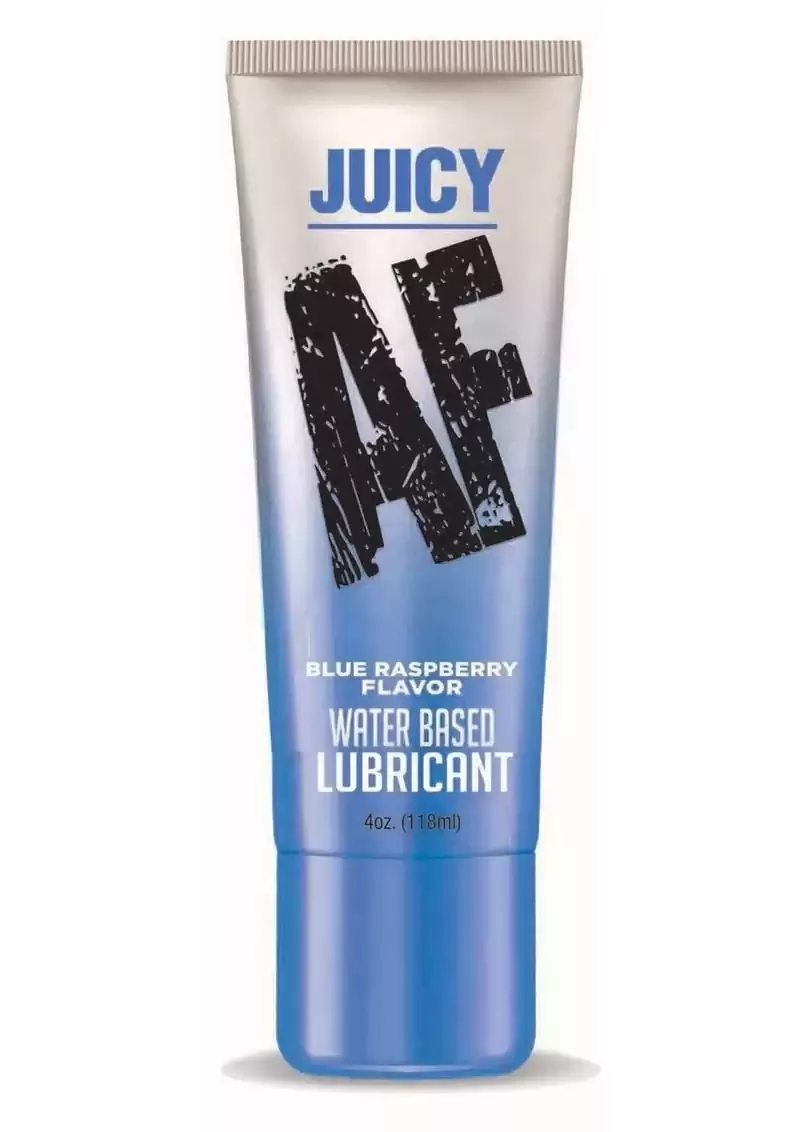 Juicy AF Water Based Flavored Lubricant Blue Raspberry 4oz from Cherry Pie Online