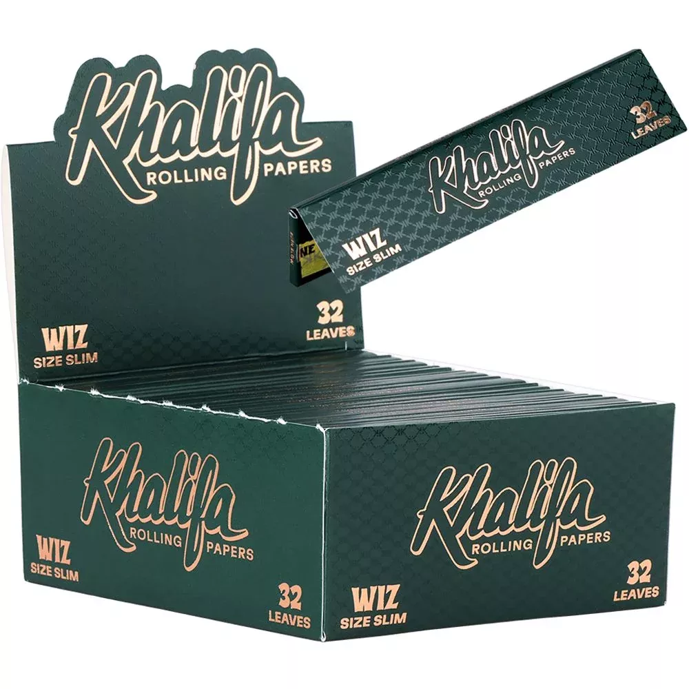Khalifa Rolling Papers - 32pc / Wiz Size Slim 50ct