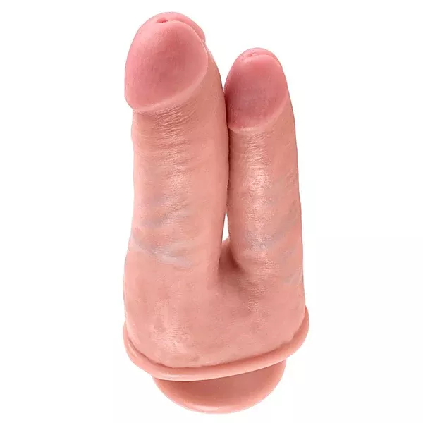 King Cock 6 Inch Double Penetrator Realistic Dildo with Suction Cup