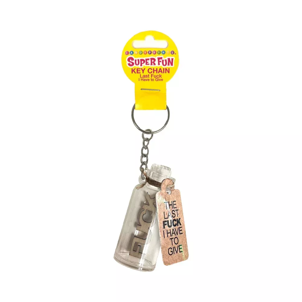 Last Fuck I Have To Give Key Chain | Novelty Gag Gift | Red Garter