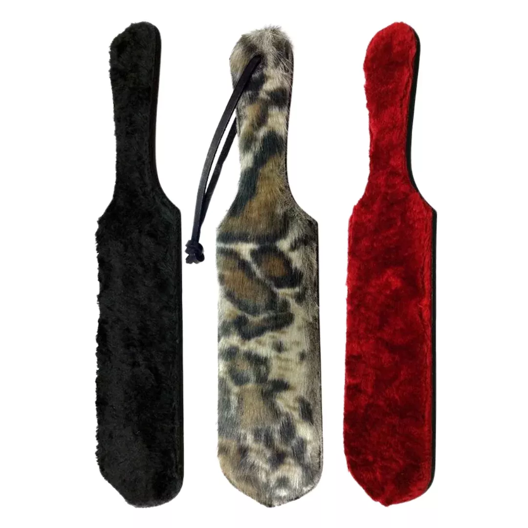 Leather BDSM Paddle with Faux Fur | Rogue