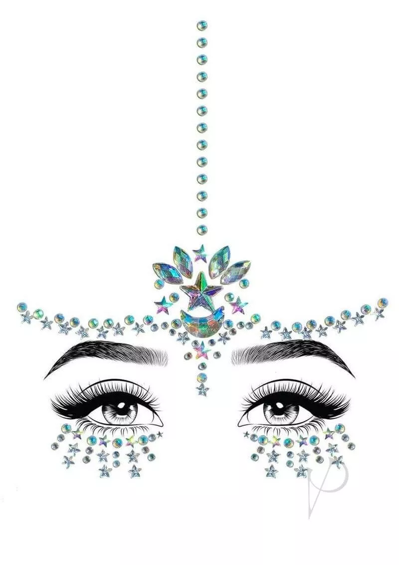 Leg Avenue Karma Face Jewels Sticker - Clear