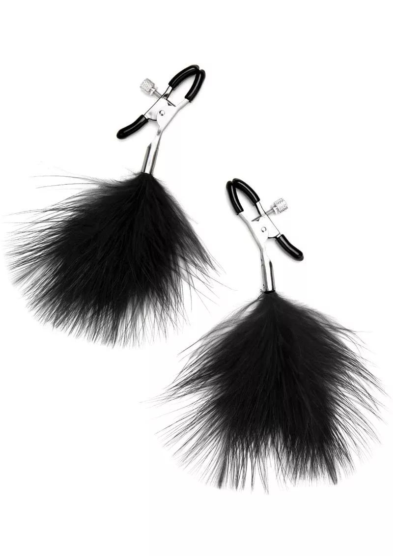 Lux Fetish Feather Nipple Clamps