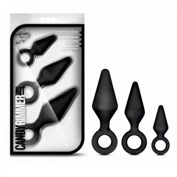 Luxe By Blush | Night Rimmer Kit Black Anal Plug With Handle - The Pink Case Sex Shop
