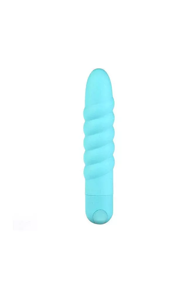 Maia Toys - Lola Rechargeable Ribbed Vibrator - Teal
