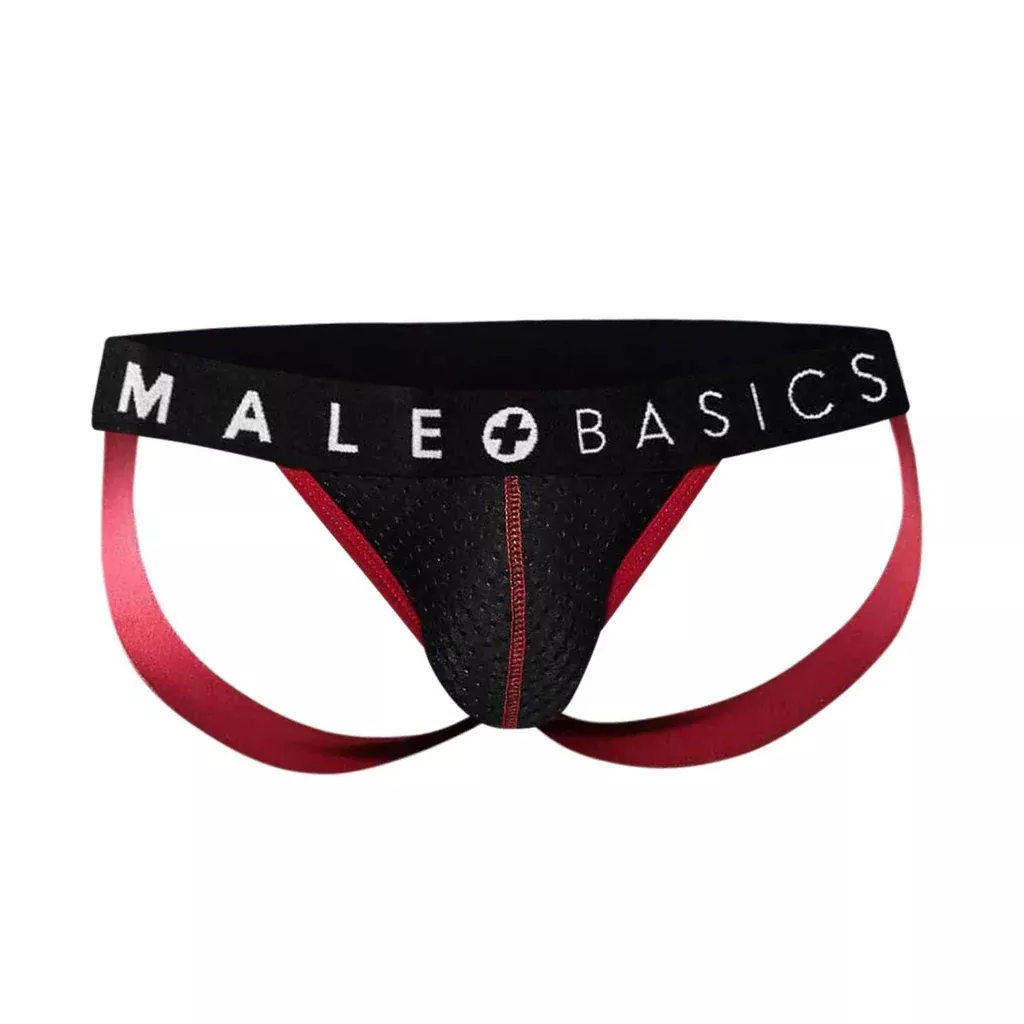 Male Basics MB Spot Jock Strap Black Large