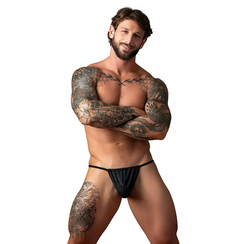 Male Power Kilauea Limited Edition G-String Black O/S | Red Garter