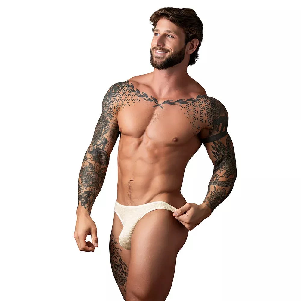 Male Power Mykonos Limited Edition Bong Thong Ivory L/XL | Red Garter
