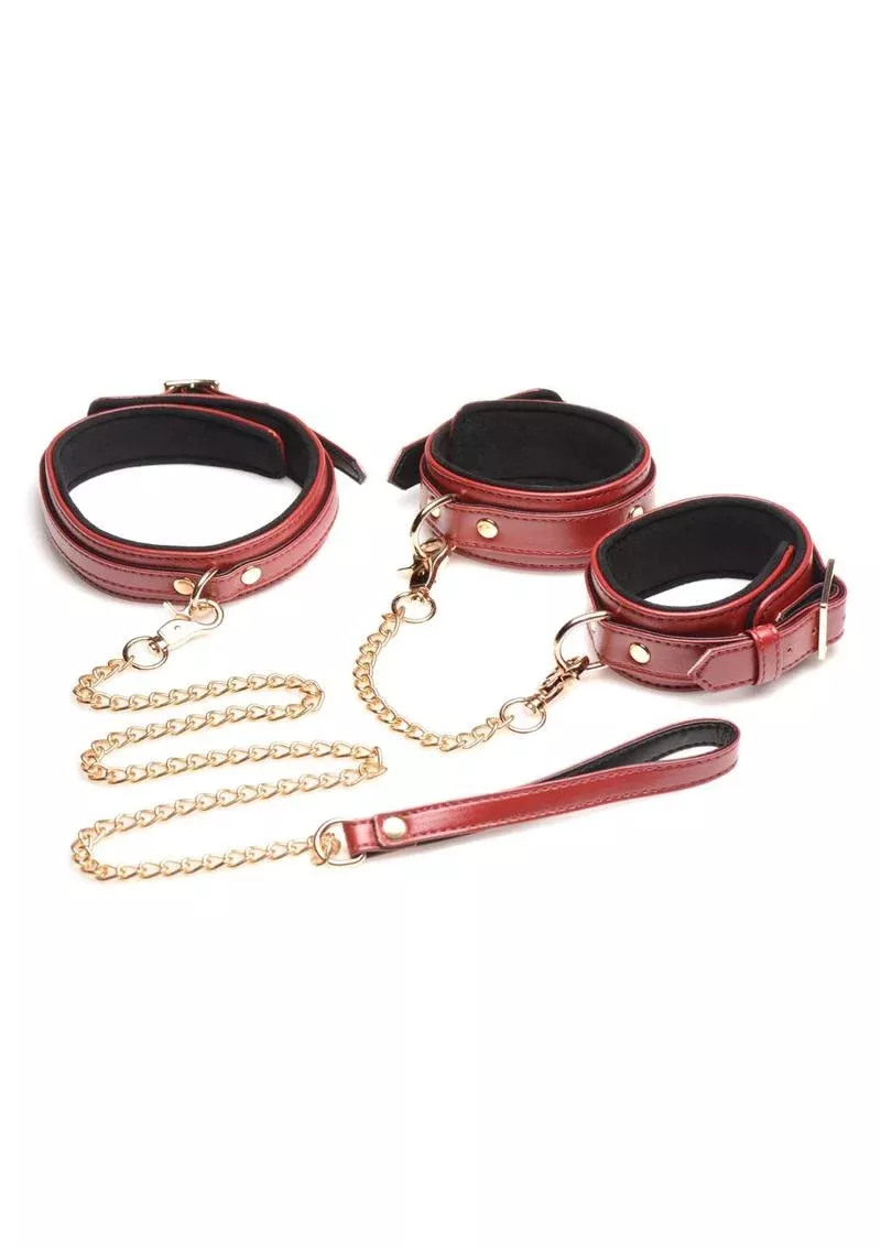 Master Series Bondage Set Cuffs, Collar, and Leash