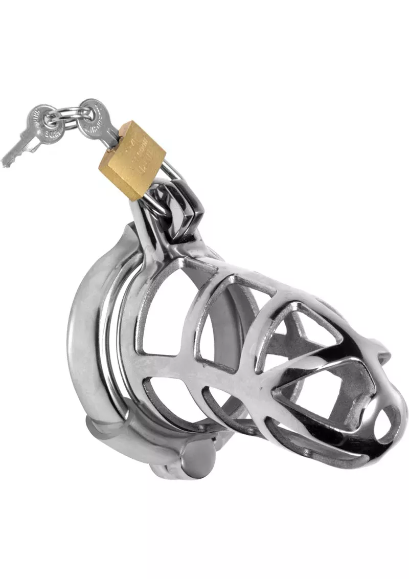 Master Series Detained Stainless Steel Chastity Cage