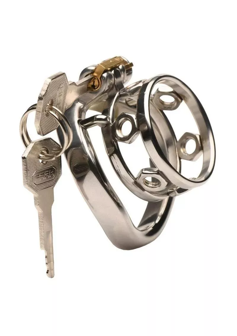 Master Series Pussy Boy Metal Chastity Cage Stainless