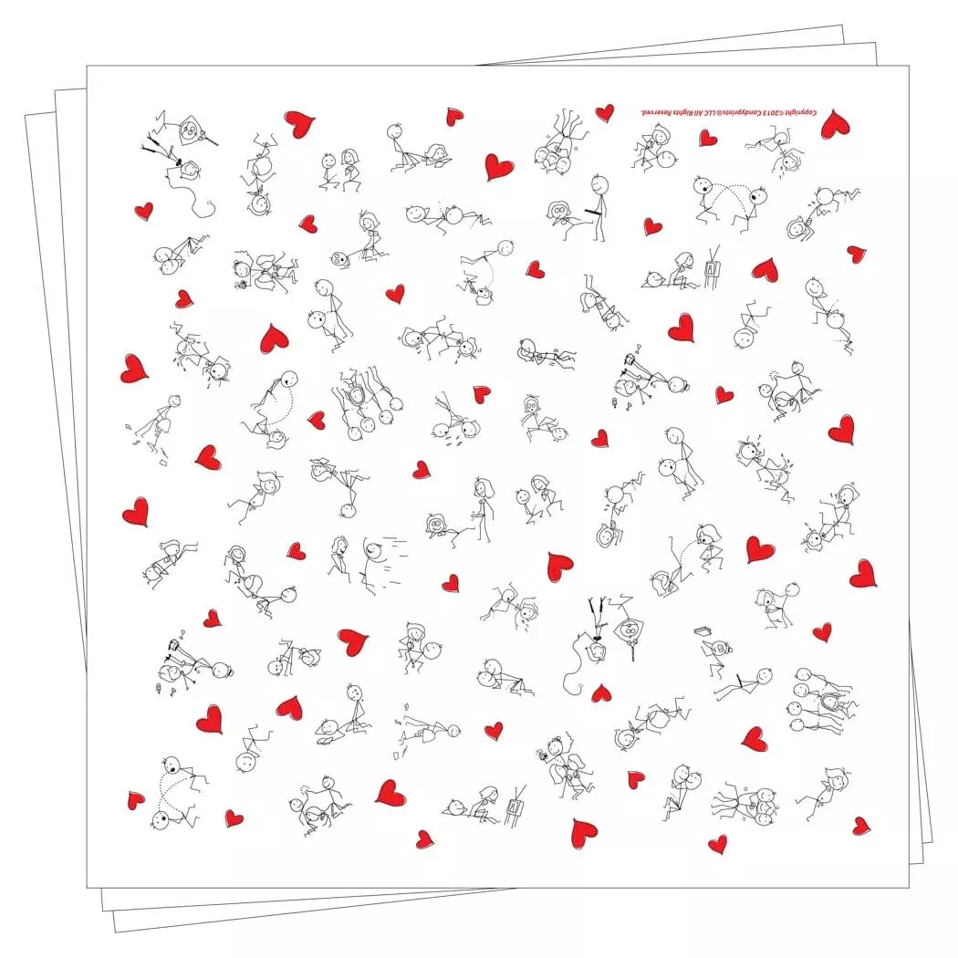 Naughty Stick Figure Paper Napkins 8 Count