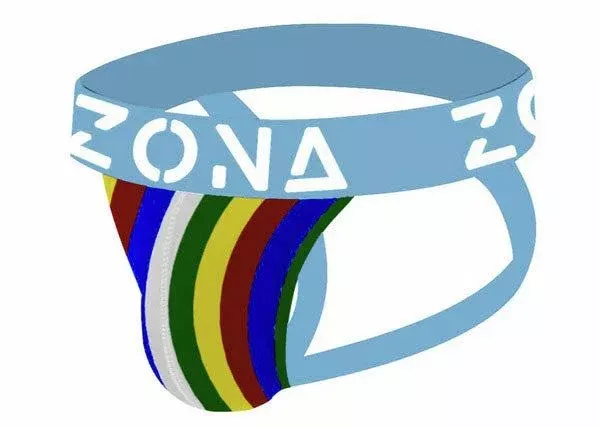 Neon Rainbow Jockstrap — Supportive Athletic Underwear for Active Movement
