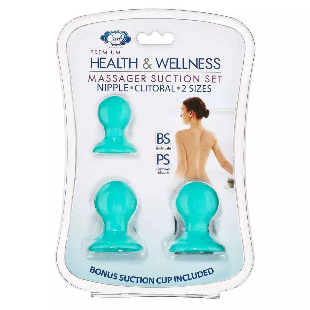 Nipple & Clitoral Massager Suction Set Teal by Cloud 9