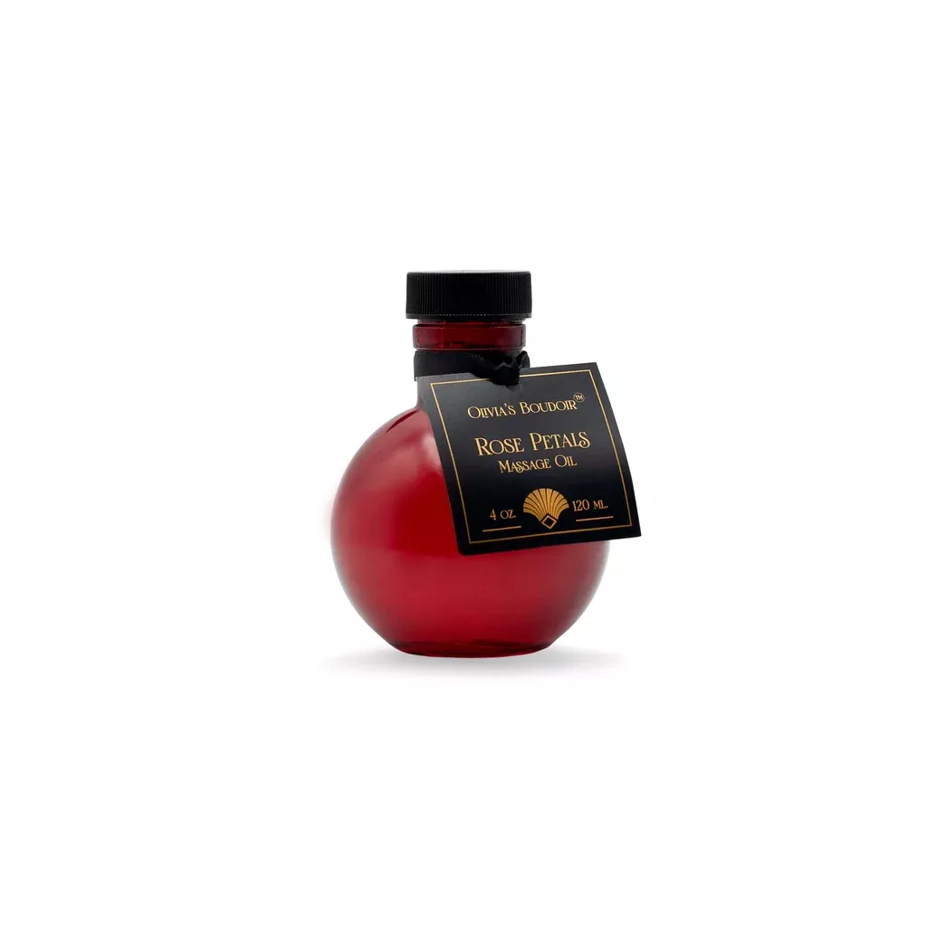 Olivias Boudoir Massage Oil Rose Petals 4 Oz
