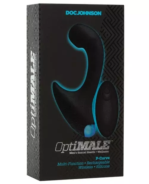 OptiMALE Vibrating P Massager with Wireless Remote - Black