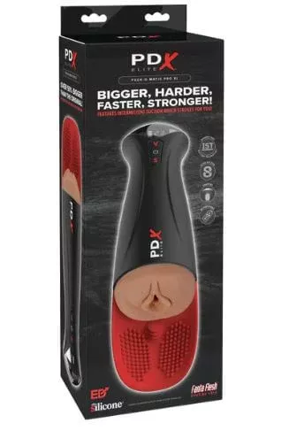 PDX Elite Fuck-O-Matic Pro XL Rechargeable Masturbator - Caramel