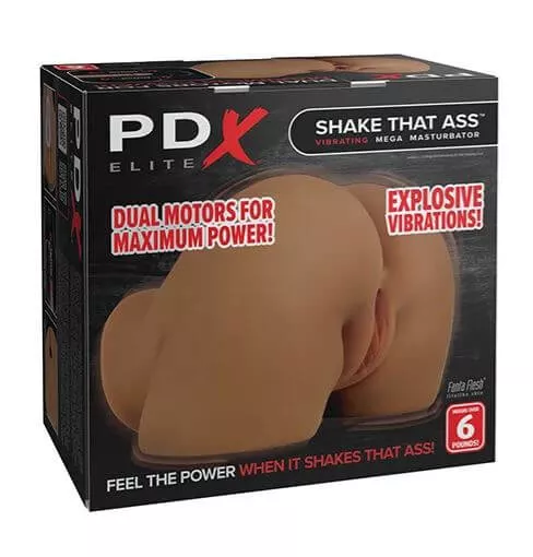 PDX Elite Shake That Ass Vibrating Mega Masturbator Brown