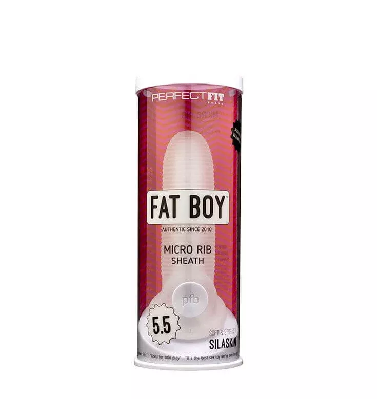 Perfect Fit Fat Boy Micro Ribbed Sheath 5.5 inches Clear