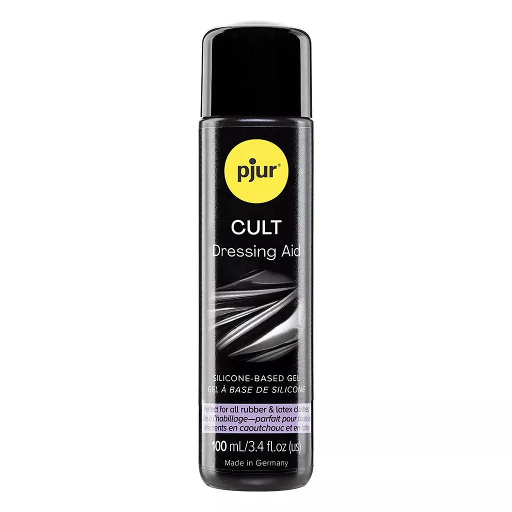 pjur Cult Dressing Aid for Latex & Rubber Clothing 3.4 oz. | Red Garter