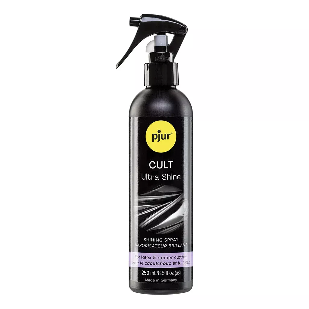 pjur Cult Ultra Shine Latex & Rubber Clothing Spray 8.5 oz. | Red Garter