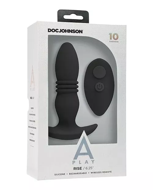 A Play Rise Rechargeable Anal Plug with Remote Control