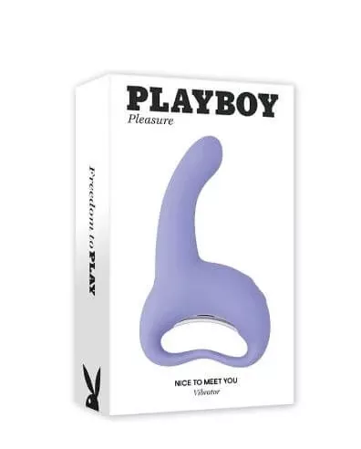 Playboy Nice To Meet You Rechargeable Silicone Vibrator - Purple