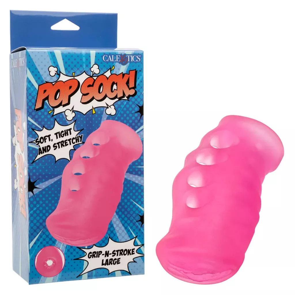 Pop Sock Grip N Stroke Masturbator - Large - Pink