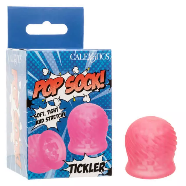 Pop Sock Tickler Reversible Textured Stroker - Pink