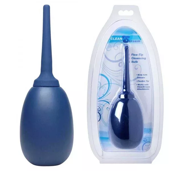 Premium Flex Tip 8 oz Silicone Anal Enema Cleansing Bulb by CleanStream