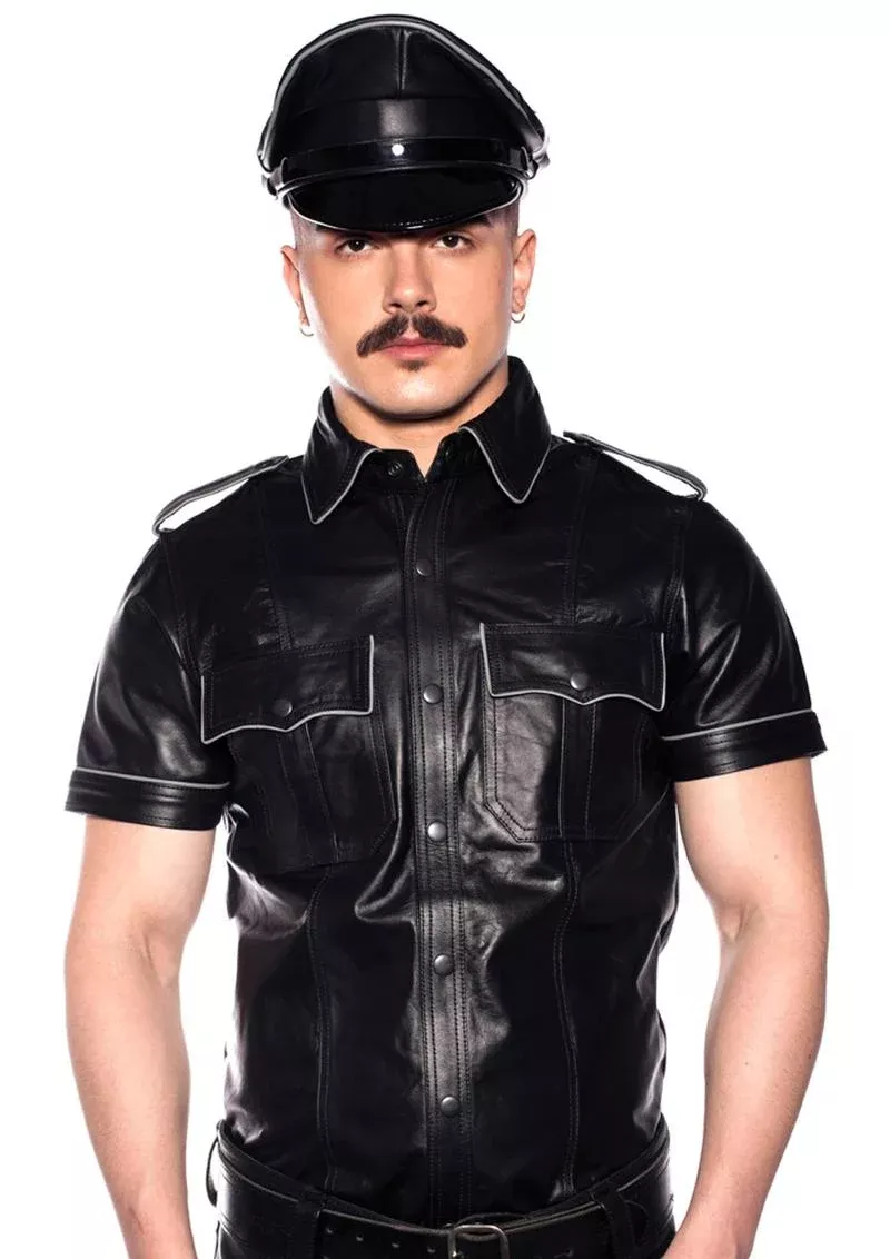 Prowler Red Police Shirt Piped